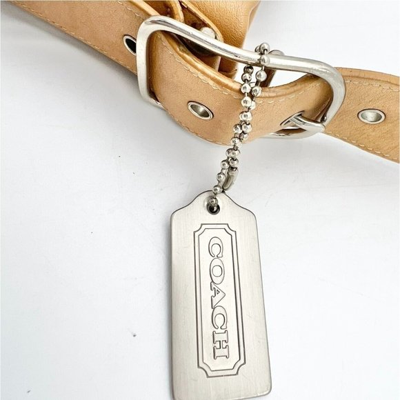 Coach Bucket Purse 11 x 10 x 3.5 Camel Leather Zip Closure Adjustable Strap - Picture 3 of 11